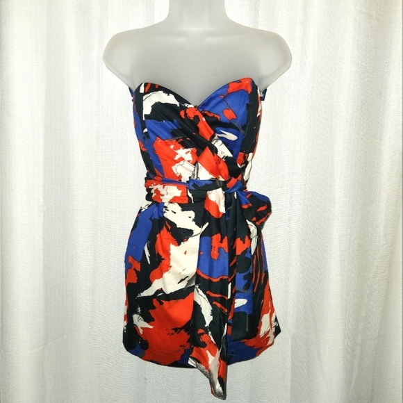 French Connection Strapless Mini Dress in Red, White, and Blue Size 4 - Picture 4 of 9